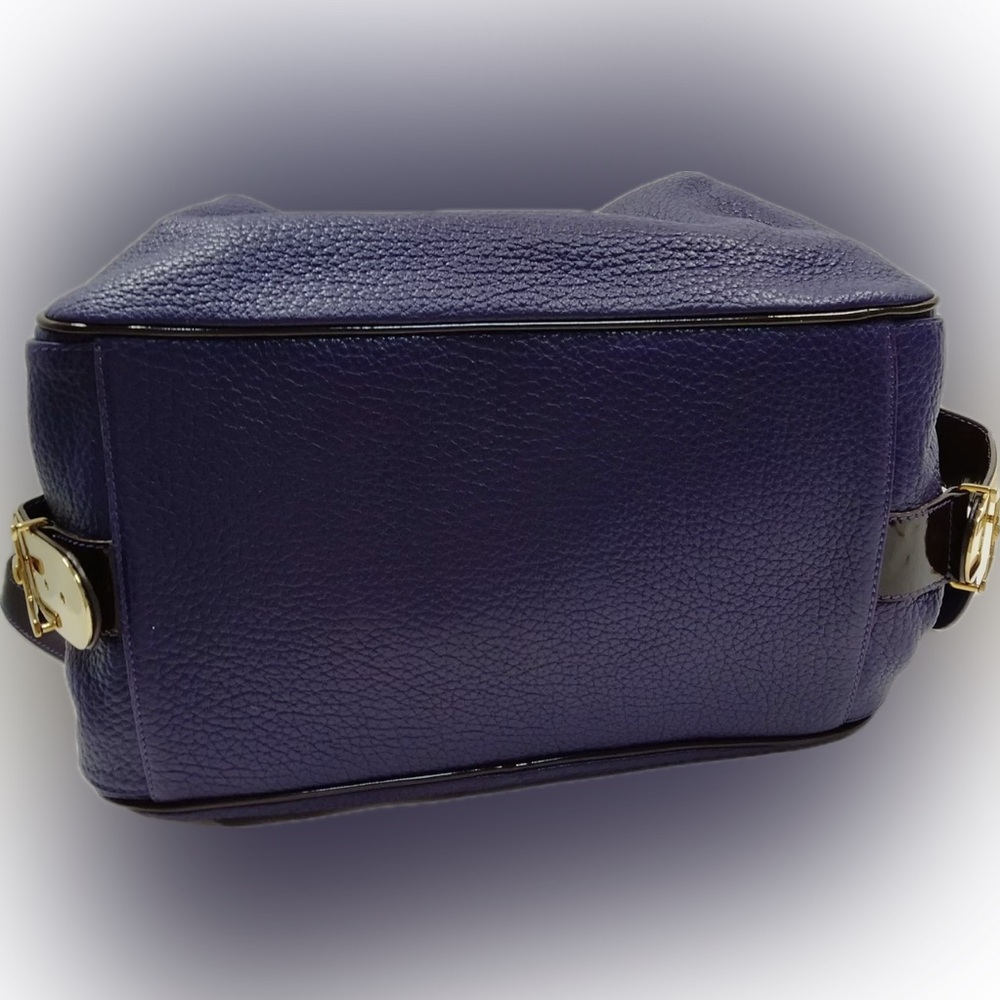 DOLCE & GABBANA Purple Leather Handbag NWT Eye Catching Design with Gold Accents - Picture 11 of 14